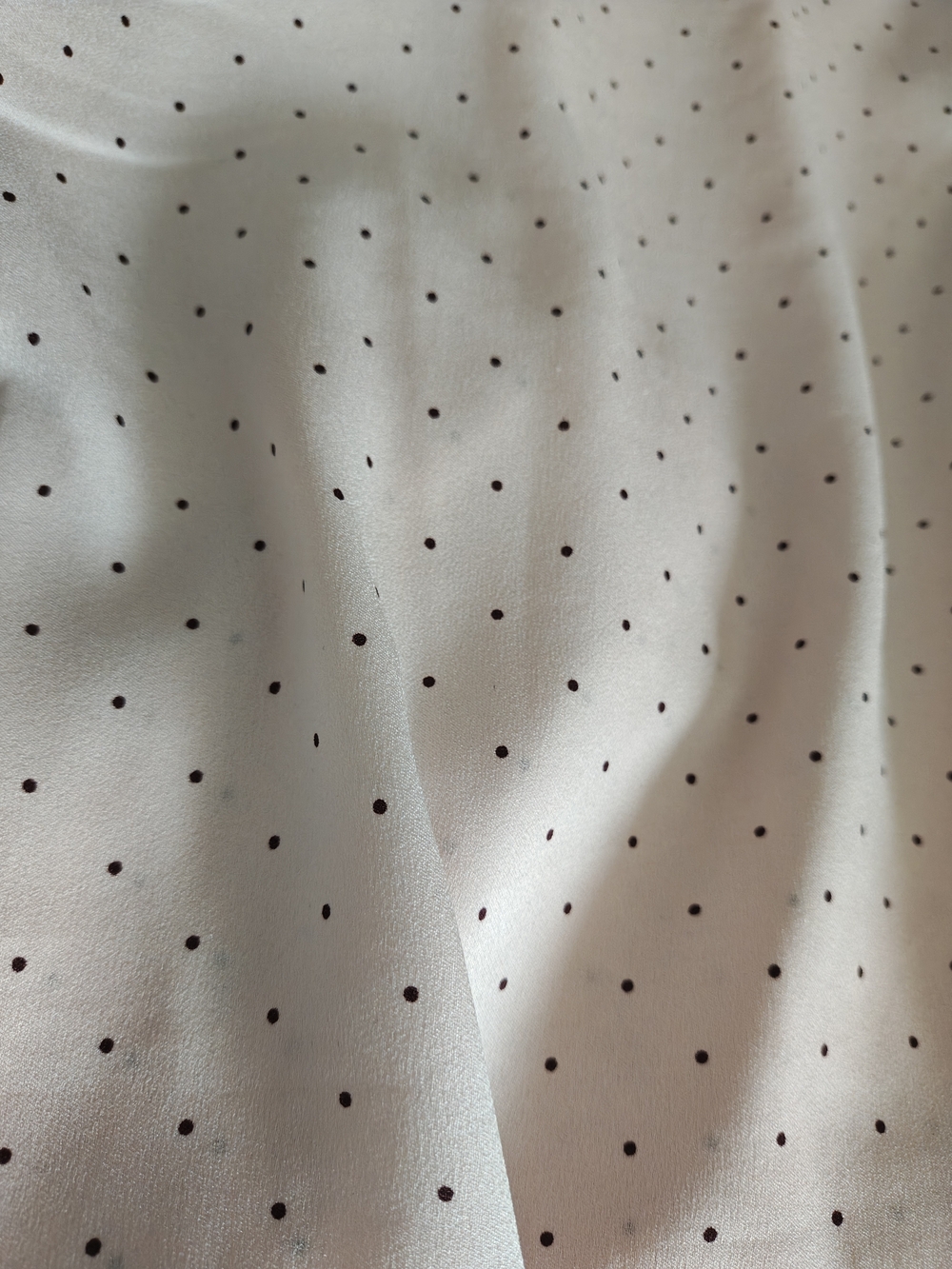 Ann Taylor Blush Pink Sheer Dot Short Sleeve Blouse - Picture 3 of 4